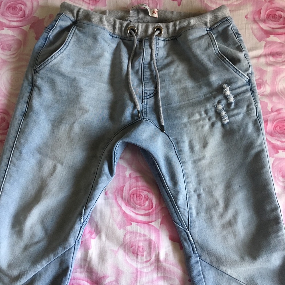 Mens Cotton On Denim Joggers Sz 36